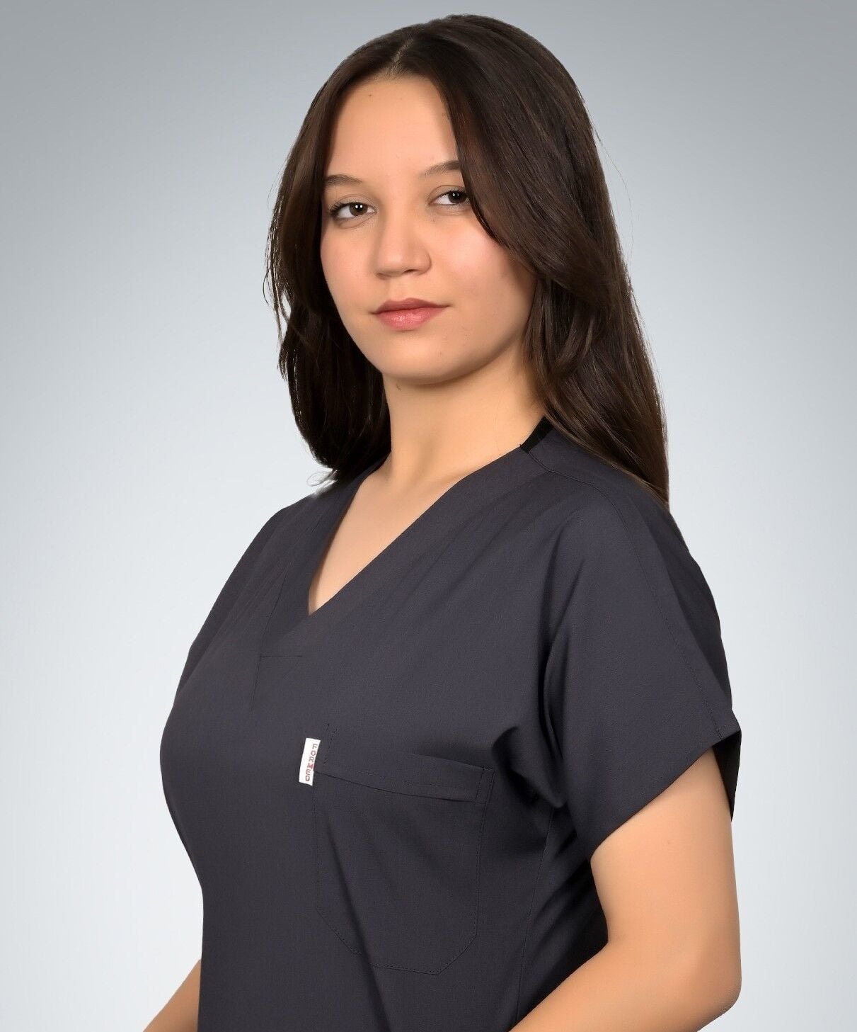 Formed Likralı Kumaş Kadın Antrasit Doktor Hemşire Forması