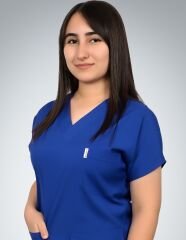 Formed Likralı Kumaş Kadın Saks Mavisi Doktor Hemşire Forması