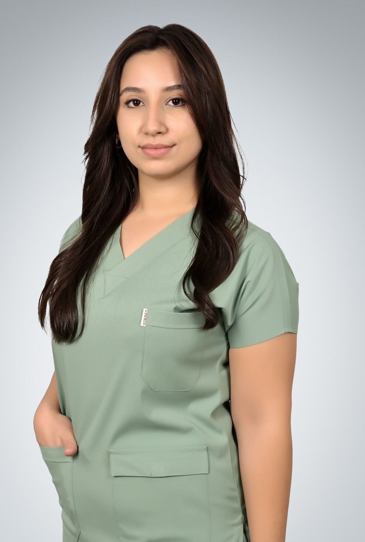 Formed Likralı Kumaş Kadın Mint Yeşili Doktor Hemşire Forması