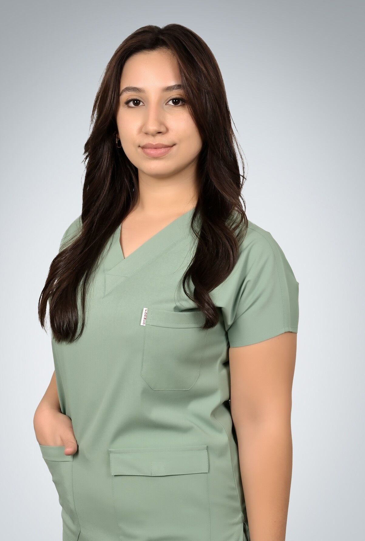 Formed Likralı Kumaş Kadın Mint Yeşili Doktor Hemşire Forması
