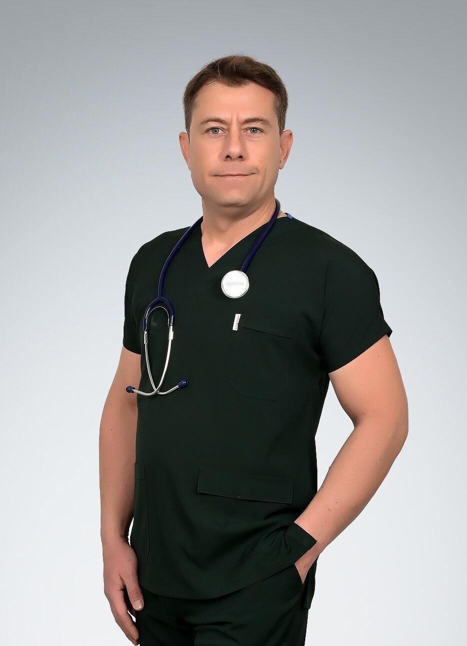 Formed Likralı Kumaş Erkek Kök Yeşili Doktor Hemşire Forması
