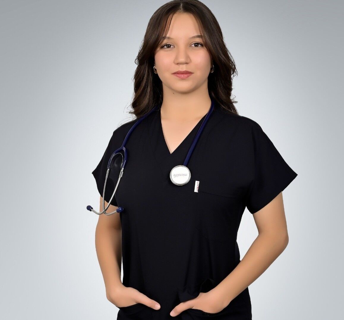 Formed Likralı Kumaş Unisex Koyu Lacivert Doktor Hemşire Forması