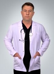 Formed Alpaka Kumaş Erkek Uzun Kol, Kısa Boy, Mono Yaka Vizite Önlük (705)